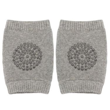 Imagem de Joelheira Bebê Engatinhar Antiderrapante Cinza Buba