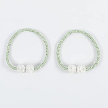 Imagem de Correia de cortina um par de ímã criativo fivela de cortina amarrada corda amarrada cinto acessórios de alça de cortina de cortina decoração tiebacks de cortina, T4,2 PCS