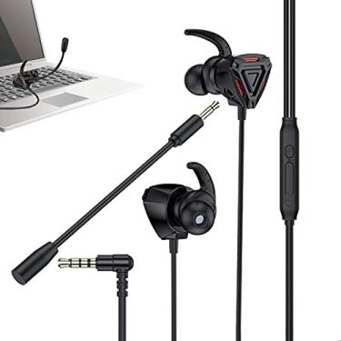 Imagem de Fones de ouvido para jogos com microfone - Fones de ouvido para jogos | Fones de ouvido intra-auriculares de 3,5 mm, fone de ouvido com fio para PC, celular Aocate