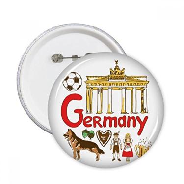 Imagem de Emblema com símbolo nacional de Germary com alfinetes redondos para decoração de 5 peças