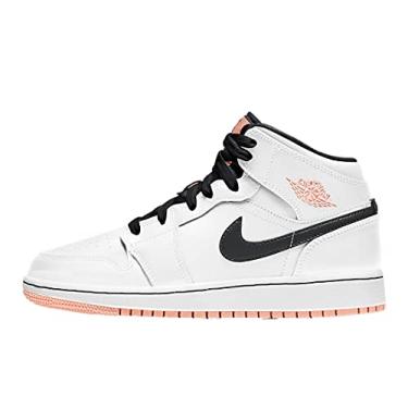Imagem de Nike Tênis de Basquete para Meninos, Branco/laranja antracite-ártico, 7 Big Kid