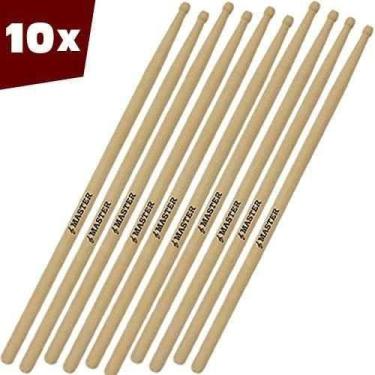 Imagem de Combo 10 Baquetas Repique Para Bateria Master Mt11 Liverpool