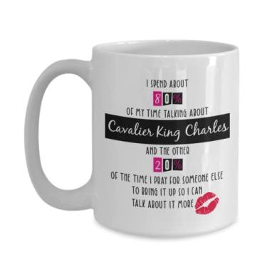 Imagem de DogsMakeMeHappy Caneca de café Cavalier King Charles, presentes Cavalier King Charles, presente de amigo Cavalier King Charles, presentes Cavalier King Charles para homens, presente de aniversário de Natal