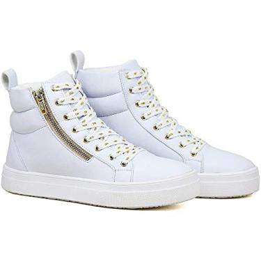 Imagem de Tênis Botinha Feminina Bota Treino Academia Cano Longo Cor:Branco;Tamanho:35;