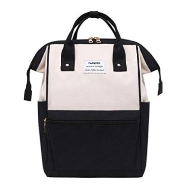 Imagem de Bolsa multifuncional para troca de bebê, bolsa para fraldas, mochila para fraldas, bolsa impermeável Oxford 27 * 17 * 41 cm para mamãe e papai Alta capacidade, preta