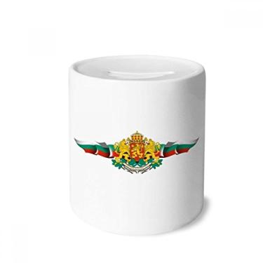 Imagem de DIYthinker Porta-moedas com emblema nacional da bandeira da Bulgária em cerâmica para presente de cofrinho