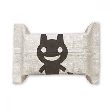 Imagem de Bat Happy Fear Capa de papel para lenços faciais Halloween Bolsa de linho de algodão