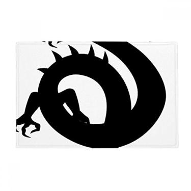 Imagem de DIYthinker Dragon Outline Tapete chinês padrão tapete antiderrapante para porta de banheiro