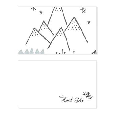 Imagem de Folhas de montanha grama padrão estrela cartão de agradecimento aniversário aniversário comemoração casamento agradecimento