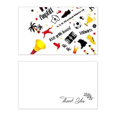 Imagem de Bandeira de futebol alemão, estampa cultural, cartão de agradecimento, papel de aniversário, agradecimento de casamento