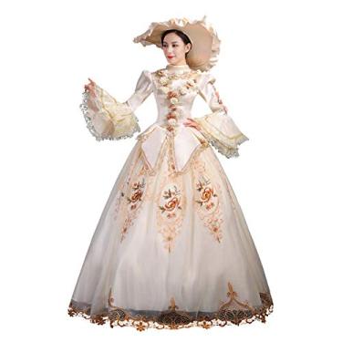 Imagem de Victorian Rococo Party Ball Gown Marie Antoinette Masquerade Vampire Dress Steampunk Period Party Dresses (S, Masquerade_2)