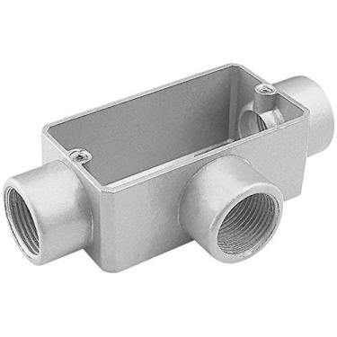 Imagem de Condulete fixo 1.1/4" tipo "T" - com tampa / rosca BSP / sem pintura Tramontina