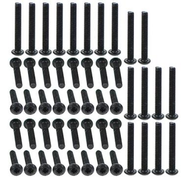 Imagem de Parafusos sextavados com cabeça de botão de liga de aço grau 10,9, M3X22, Black