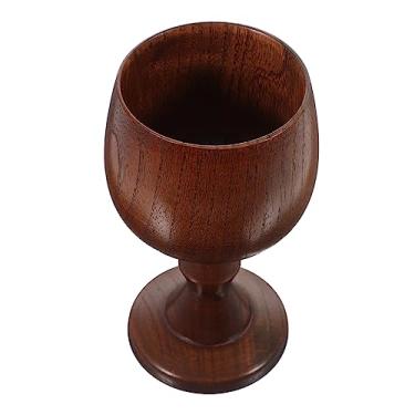 Imagem de BESPORTBLE cálice de vinho madeira cálice estilo rrtro. taça vintage taça artesanal manual copo de vinho decorações De madeira