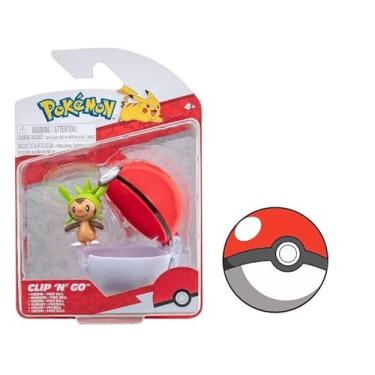 Imagem de Pokemon Clip n Go Battle Feature Figure Multi-Pack Action Ready Pack Plus Sticker (Chespin and Poke Ball)