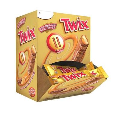 Imagem de Chocolate Twix Caramelo Macio E Biscoito Caixa Com 24 Unidades