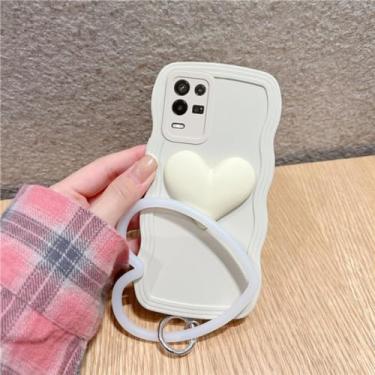 Imagem de Capa de telefone para realme c55 c11 c35 c25 10 pro 11 8i 9i c33 c30 9 pro 7i c30s c20 9 5g c21y c25y ondas pulseira capa traseira macia, branco, para 8 4g