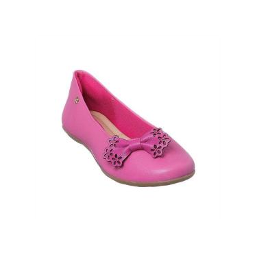 Imagem de Sapatilha Infantil Ortopé Secret Laço com Flores Pink