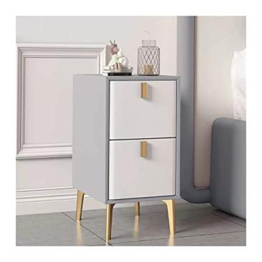 Imagem de Mesas laterais para cama mesa de cabeceira estreita com aparência elegante de couro artificial, mesa de cabeceira fina com trilhos lisos, mesa de cabeceira pequena, mesa lateral fina para espaços pequenos, quarto, lado do sofá, leve