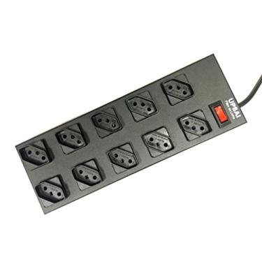 Imagem de Filtro de Linha Upsai 10 tomadas espaçadas Metálico Preto Bivolt Profissional Modelo 61502115