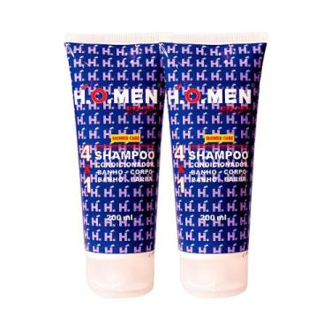 Imagem de Kit 2 Shampoo Condicionador Masculino 41 Cabelo Barba Anticaspa H.O.Me