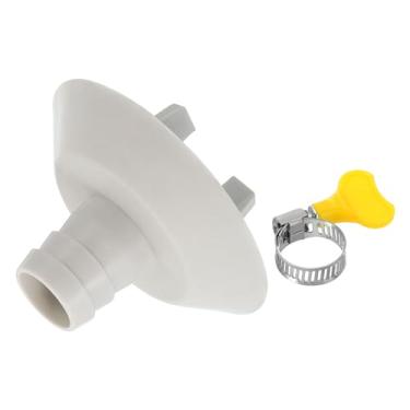 Imagem de PATIKIL Conector de mangueira de drenagem de ar condicionado de 25 mm, 1 conector de drenagem universal com aro de fixação para torneira de unidade AC de janela mini-dividida, branco estilo 3