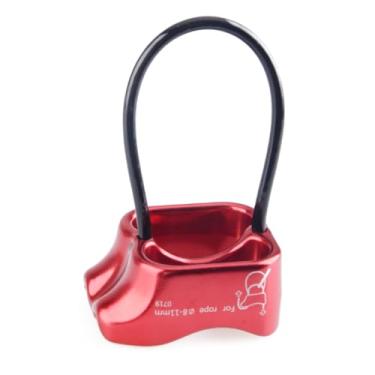 Imagem de Azarxis Professional Rappel Gear Downhill Equipment, ATC Guide Belay Device Rock Escender para recreação ao ar livre, forte seguro e durável, Vermelho