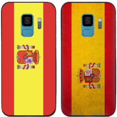 Imagem de 2 peças retrô bandeira da Espanha impressa TPU gel silicone capa de telefone traseira para Samsung Galaxy (Galaxy S9)