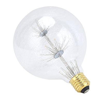 Imagem de Lâmpada de Vidro, Lâmpada LED Vintage, Vidro Transparente G125 3W Globo Redondo Iluminação E27 Base Luz Quente Decorativa Lâmpada de Filamento Antigo, Lâmpada