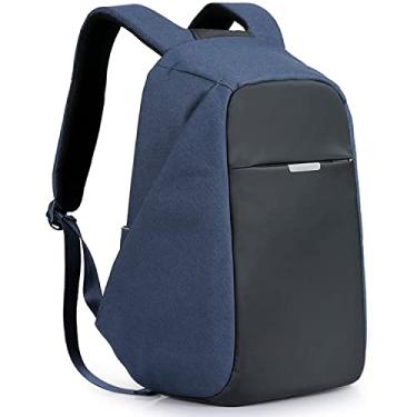 Imagem de oscaurt Mochila antifurto de viagem para laptop de 15,6 polegadas com zíper oculto e porta de carregamento USB à prova d'água bolsa de computador executiva para homens e mulheres