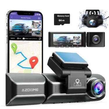 Imagem de XRC TECH Câmera veicular de 3 canais, DVR de carro de três vias, 4K+1080P+2K, GPS WiFi integrado, visão noturna infravermelha, supercapacitor, monitoramento de estacionamento 24 horas