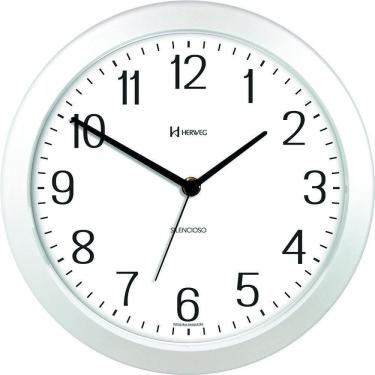 Imagem de Relógio De Parede Herweg 660043 Silencioso 26cm Branco