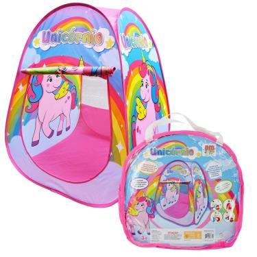 Imagem de Barraquinha Infantil Desmontável Portátil Unicórnio Rosa Para Meninas +3 Anos