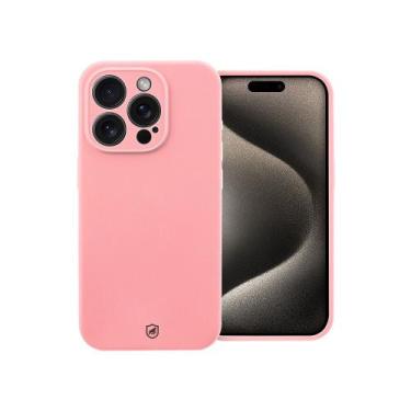 Imagem de Capa case capinha para iPhone 15 Pro Max - Silicon Premium Rosa - Gshi