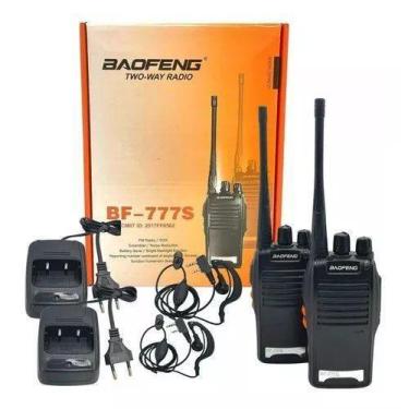 Imagem de Kit 2 Rádio Comunicador Walkie-Talkies Baofeng 777s 16Ch 12km com Fone