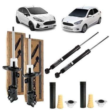 Imagem de Kit Suspensão 4 Amortecedores + Kits Completo Ford Ka 2014 a 2022 e Ne