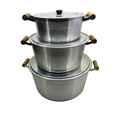 Imagem de Conjunto Alumínio Panela Grande N 26-32-40 Hotel Restaurante - Alumíni