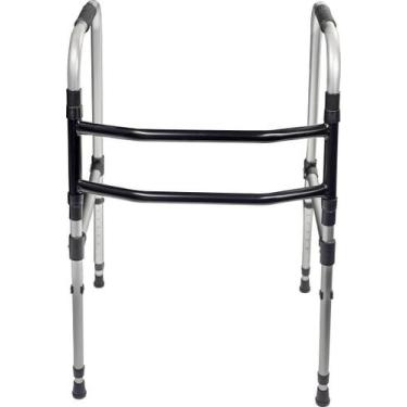 Imagem de Andador Alumínio Fixo Dobrável Adulto Idoso 2 Barras Indaiá - Indaia