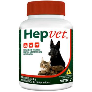 Imagem de Hepvet 30 Comprimidos - Vetnil