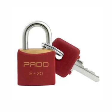 Imagem de Cadeado de Latão 20mm Vermelho - Pado