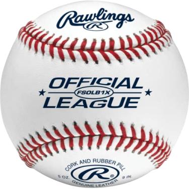 Imagem de Rawlings | Bolas de beisebol oficiais de costura plana | FSOLB1X | Prática de uso recreativo | 12 unidades