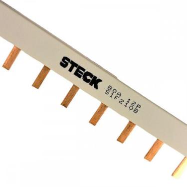 Imagem de Barramento Steck Monofasico Din Para 12 Disjuntores 80A. - S1F210B