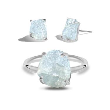 Imagem de Conjunto de Angelita - Cristal Natural, Prata 925