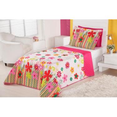 Imagem de Cobre leito infantil 02 peças - MAYRA ENXOVAIS, GARDEM PINK