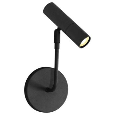 Imagem de Luminária Parede Arandela Spot Articulado Leitura Cama Preto - Single 