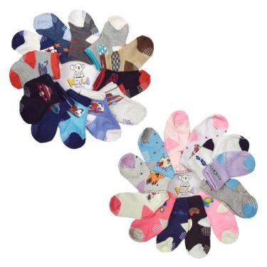 Imagem de Kit 3 Pares De Meias Bebê Crianças Menino e Menina Algodão - Koala Bab