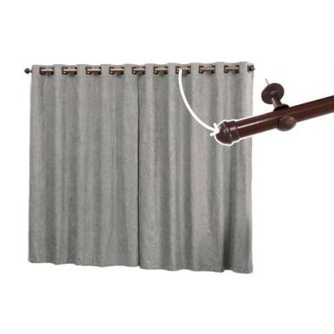 Imagem de Cortina 2 Metros Com Varão Incluso 2,80 x 1,70 Tecido Suede Prime - Ar