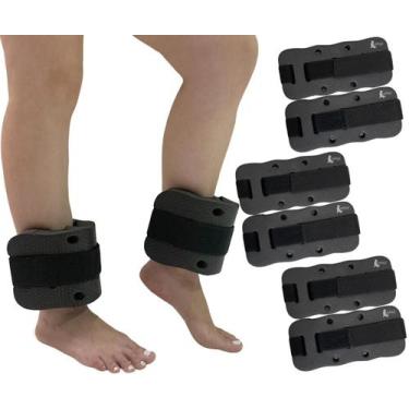 Imagem de Kit 3 Pares Caneleiras De Hidroginástica em EVA 1 à 2kg DF1106-P Preto