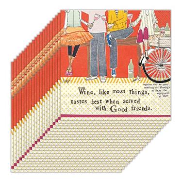 Imagem de Boston International Guardanapos de papel premium para coquetéis, 12,7 cm x 12,7 cm, vinho com frango