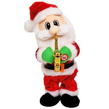 Imagem de Papai Noel Musical Com Movimento E Saxofone 35Cm A Pilha
